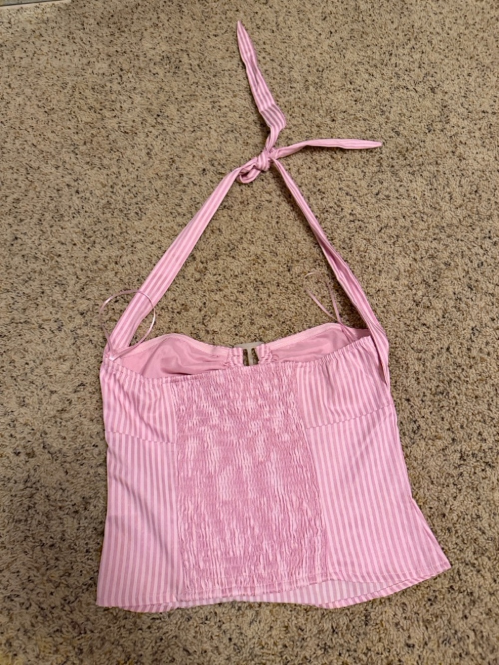 Edikted Pink Ribbed Halter Crop Top - Picture 5 of 5